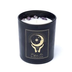 Candela d'intenti - Purifying - Moon in vetro - 200g - 03
