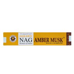 Incenso Vijayshree Golden Nag – Ambra Muschio – 15g