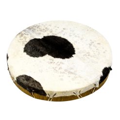 Tamburo Sciamanico Pelle di capra con pelo - rotondo - 40- cm