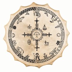 Tamburo sciamanico in pelle di capra Siberiano - Saami - 58 cm