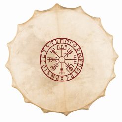 Tamburo sciamanico in pelle di capra Siberiano - Vichingo Rosso - 58 cm