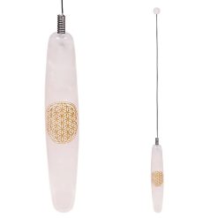 Bio-tensore Quarzo rosa Fiore della vita - 01