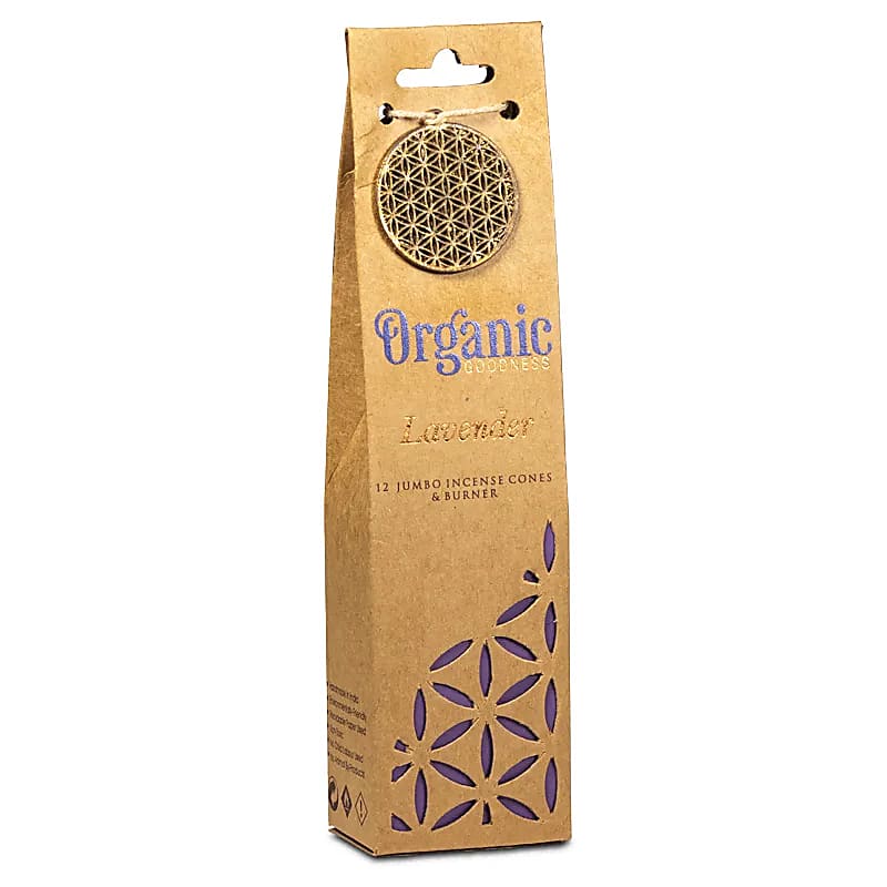 Organic Goodness coni d’incenso Lavanda bruciatore - 72 g
