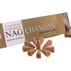 Coni di Incenso a Reflusso Jumbo - Golden Nag 42g - Chandan