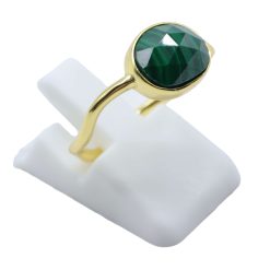 ANE0036 - Anello Con Malachite Ovale in Argento Sterling 925
