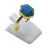 ANE050 - Anello Con Apatite Esagonale in Argento Sterling 925