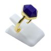 Anello Con Lapislazzuli Esagonale in Argento Sterling 925