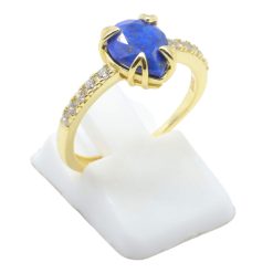 ANE071 - Anello Con Lapislazzuli a Goccia in Argento Sterling 925