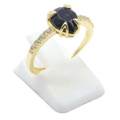 Anello con Onice a Goccia in Argento Sterling 925