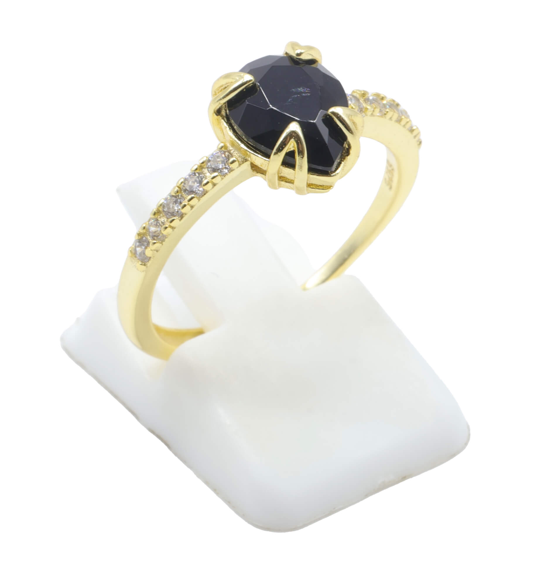 Anello con Onice a Goccia in Argento Sterling 925