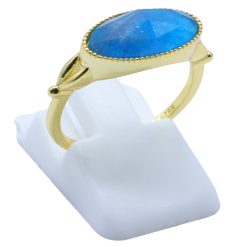Anello Con Apatite Ellisse in Argento Sterling 925