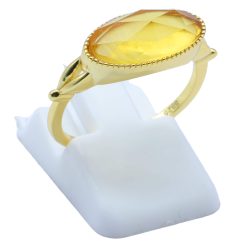 Anello Con Citrino Ellisse in Argento Sterling 925