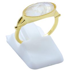 Anello Con Pietra di Luna Ellisse in Argento Sterling 925