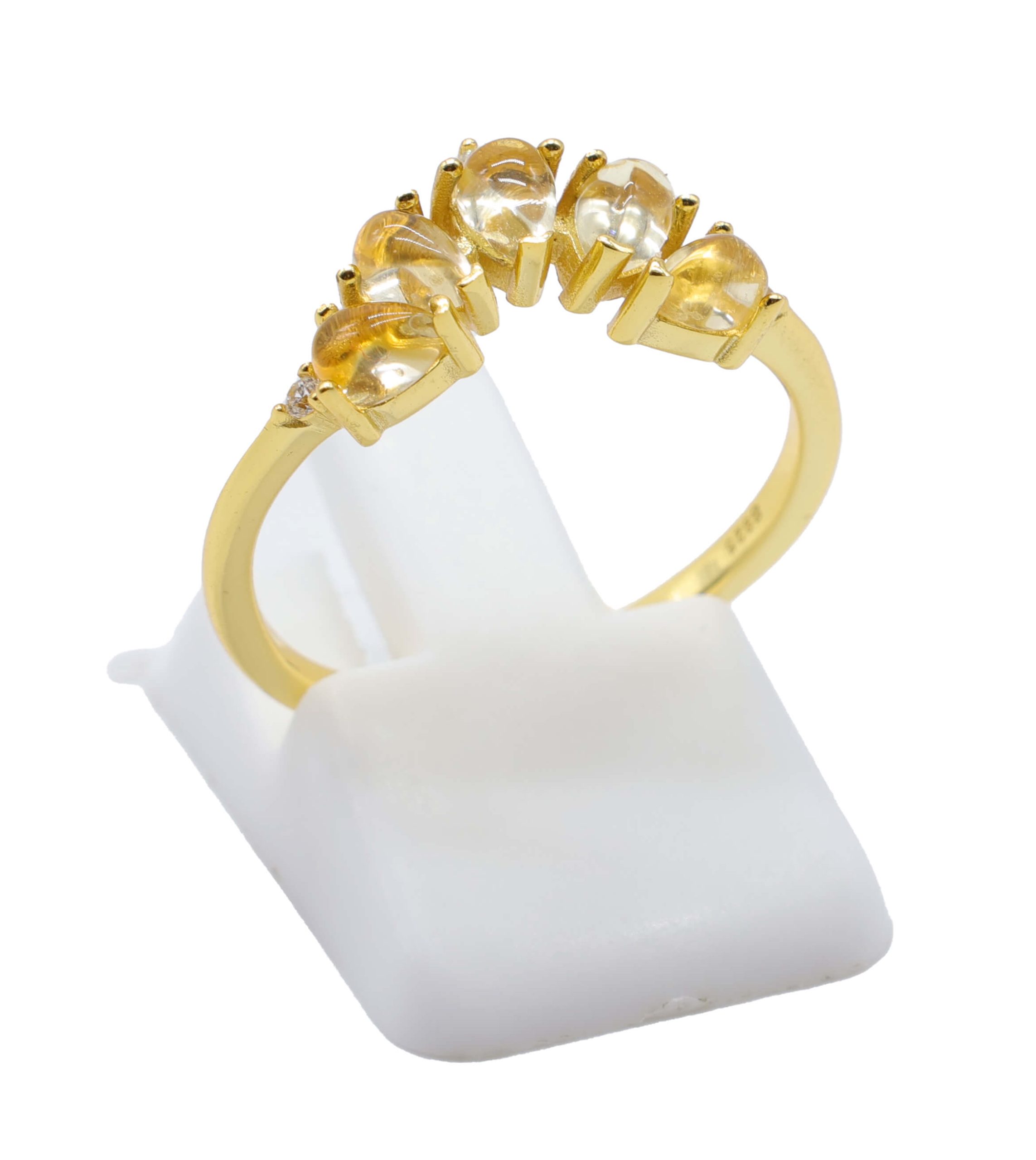 Anello Con Citrino Diadema in Argento Sterling 925