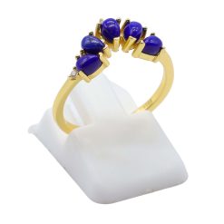 ANE121 - Anello Con Lapislazzuli Diadema in Argento Sterling 925