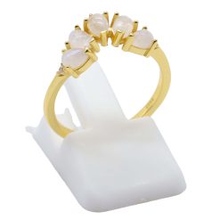 Anello Con Pietra di Luna Diadema in Argento Sterling 925