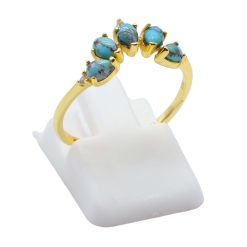 Anello Con Turchese Diadema in Argento Sterling 925