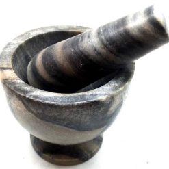 Mortaio in Marmo Zebrato 10 cm