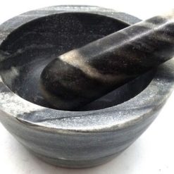 Mortaio di marmo zebrato 13 cm