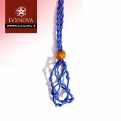 Portapietre in corda blu- 04