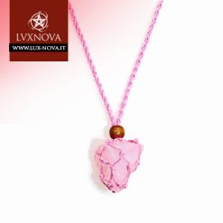 Portapietre in corda rosa - 01