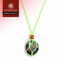 Portapietre in corda verde - 01