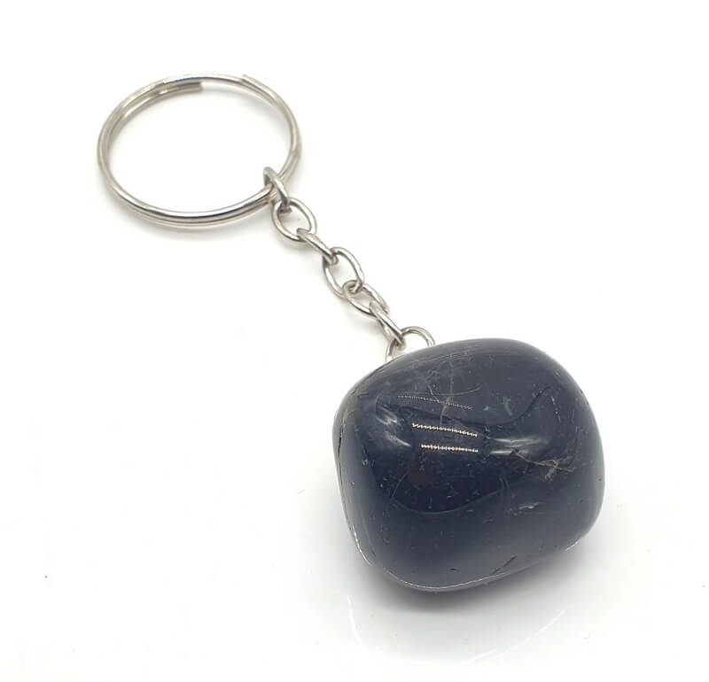 Portachiavi con onice burattato 3 cm