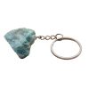 Portachiavi con amazzonite grezza 3 cm