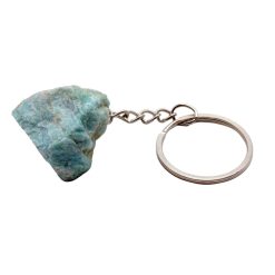 Portachiavi con amazzonite grezza 3 cm