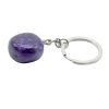 Portachiavi con ametista burattata 3 cm