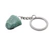 Portachiavi con avventurina verde grezza 3 cm