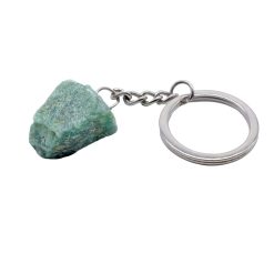 Portachiavi con avventurina verde grezza 3 cm