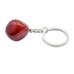 Portachiavi con corniola burattata 3 cm