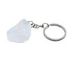 Portachiavi con cristallo di rocca grezzo 3 cm