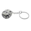 Portachiavi con diaspro dalmata burattato di 3 cm