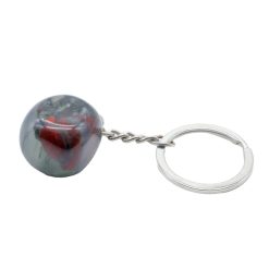 Portachiavi con diaspro eliotropio africano burattato 3 cm