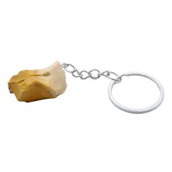 Portachiavi con diaspro mokaite grezzo 3 cm