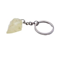 Portachiavi con quarzo citrino grezzo 3 cm