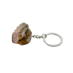 Portachiavi con rodonite grezza 3 cm