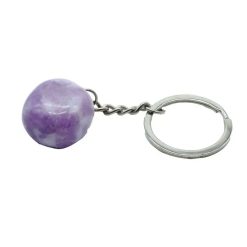 Portachiavi in lepidolite burattato 3 cm