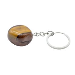 Portachiavi in occhio di tigre burattato 3 cm