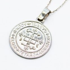 Alternative view of Medaglia Talismano d'argento dell'Arcangelo Gabriele - Comunicazione, Chiarezza Interiore