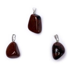 Ciondolo di Ossidiana Mogano forato