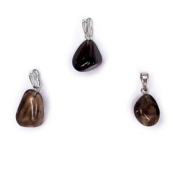 Ciondolo di Quarzo fumè forato