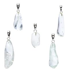 Ciondolo di prasiolite forato