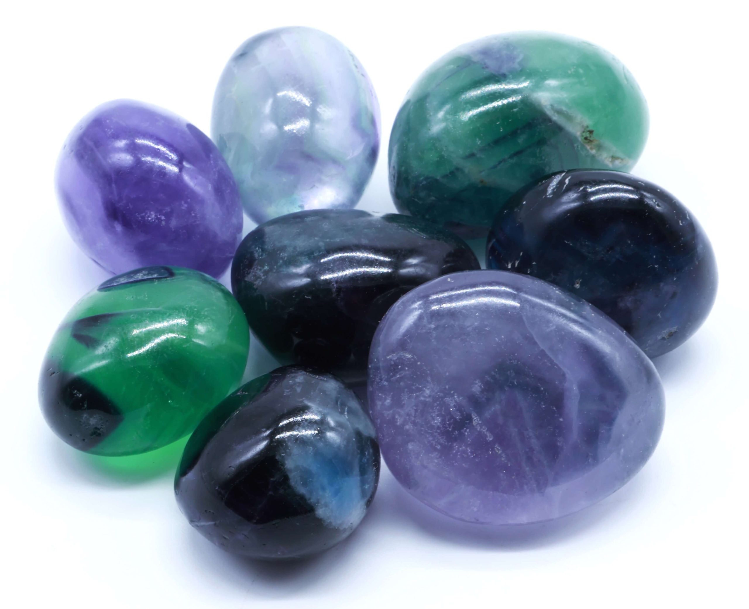 Fluorite Multicolore 'A' burattata