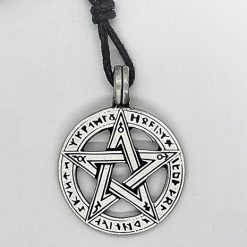 Ciondolo-Pentagramma-in-Cerchio-Runico