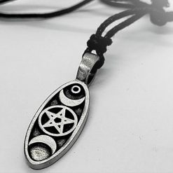 Alternative view of Ciondolo Tripla Luna con pentagramma