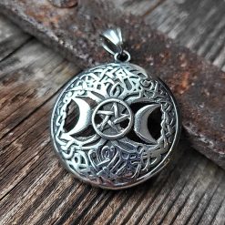 Ciondolo albero della vita e tripla luna