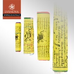 Bandiera di Preghiera Tibetana - Fila da 25 - cm. 14x15
